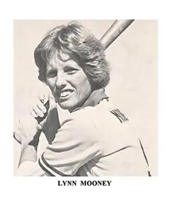 A black and white photo of lynn mooney