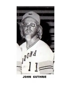 A black and white photo of john guthrie